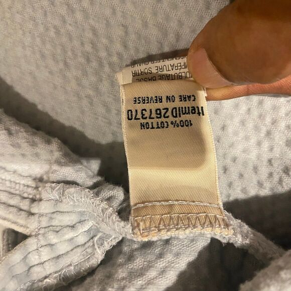 L.L. Bean Corduroy Jacket Women's Medium Petite Light Blue Shaket Button Up - Picture 8 of 8